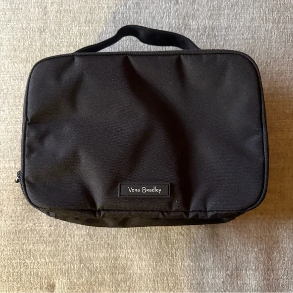 Vera Bradley 3 piece Black Toiletry & Cosmetic Bag set - Picture 11 of 11